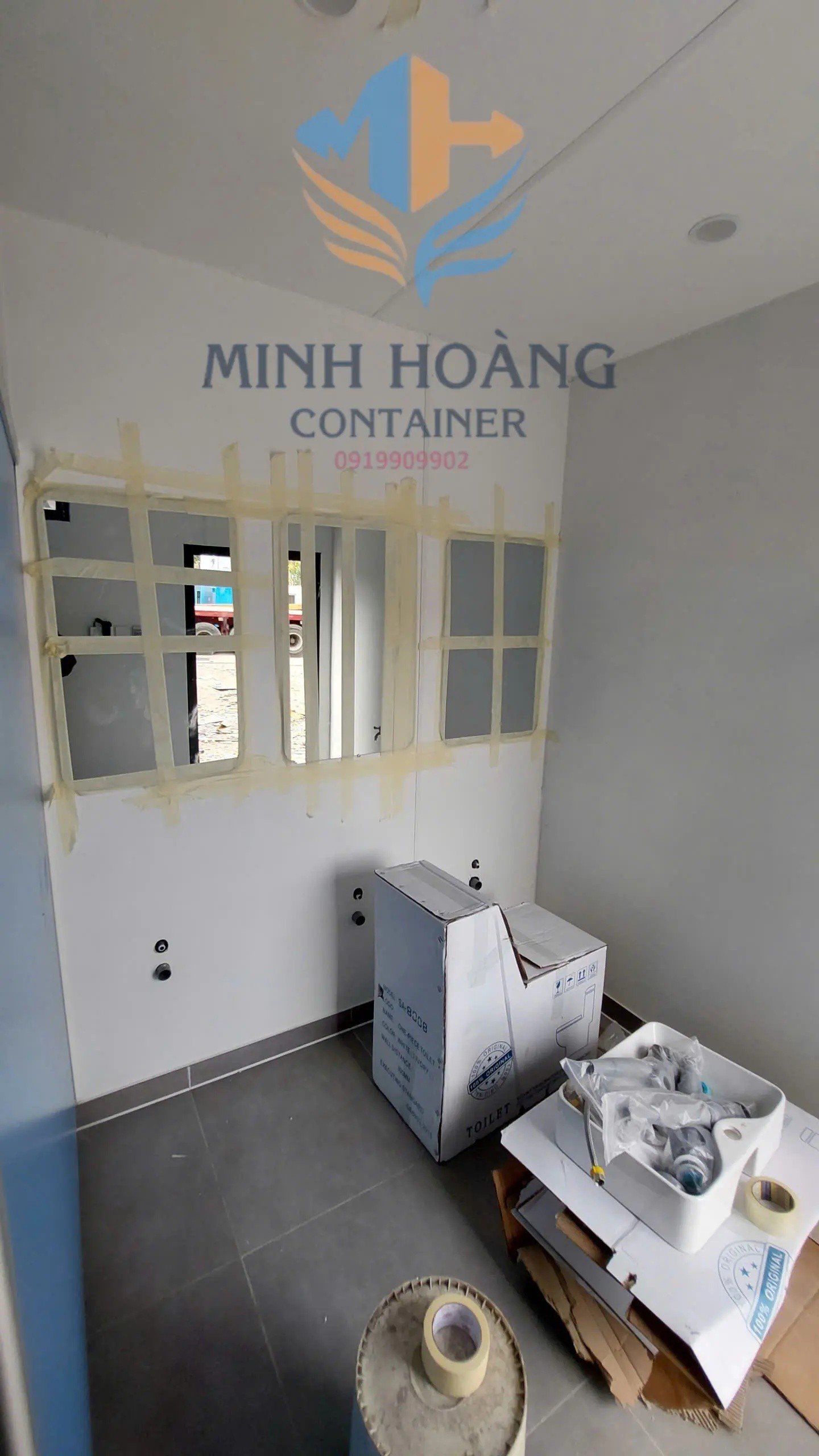 Container Toilet 20 Feet Xám
